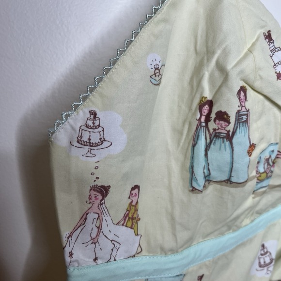 Y2K Bride Wedding Print Babydoll Nightgown Womens L Bridal Shower Gift Pajamas - Picture 3 of 9